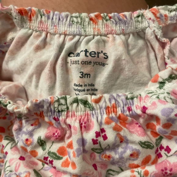 Carter's Baby Girl Floral Print Ruffle Dress with White bloomers size 3M - Picture 5 of 5